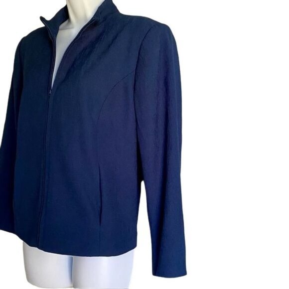 Voyager by Patchington Blue Zippered Jacket with pockets Medium - Picture 5 of 8